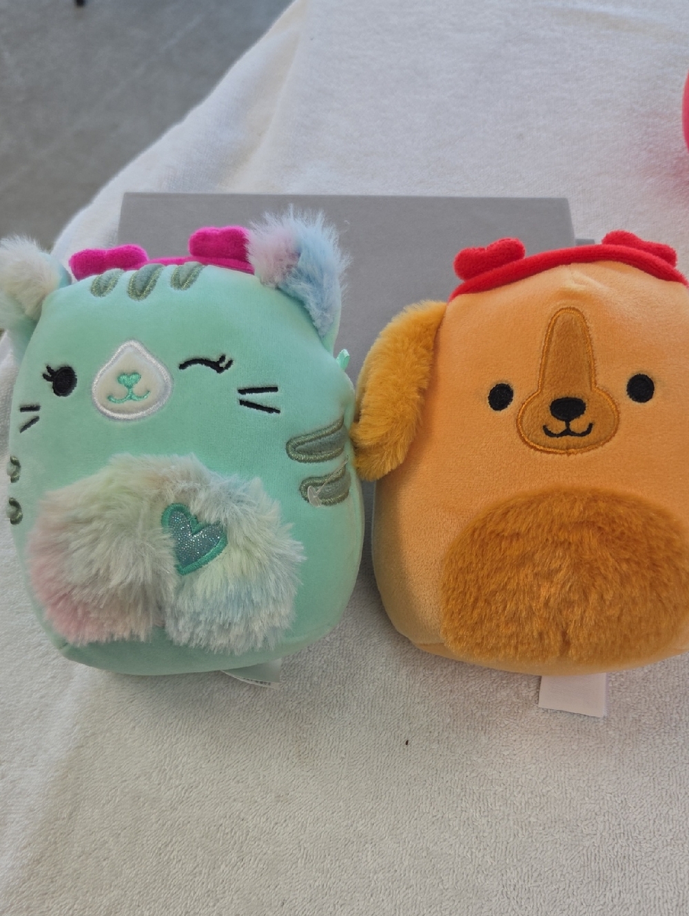 Finley Mint Cat and Orange Dog Plush Toy Duo